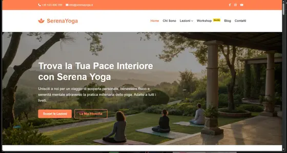 Sito Web per insegnanti di Yoga (html, css, javascript)