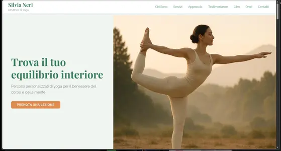 Sito web per istruttrice di yoga (html, css, javascript)