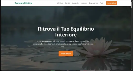 Sito web Operatrice Olistica - One-Page HTML CSS JS