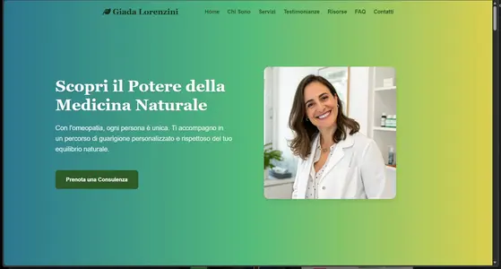 Sito Web One Page per Omeopata